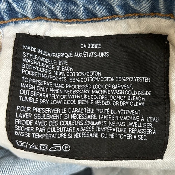 Alexander Wang denim bite in Bleach Blue shorts Sz 28 - Picture 12 of 14